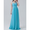 V-neck Pleated Chiffon Bridemaid Dress