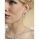 CZ Bridal Necklace with CZ Marquis Flowers