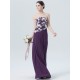 Strapless Chiffon Lace Bridesmaid Dress