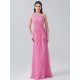 Beaded Lace Chiffon One-Shoulder Bridesmaid Dress
