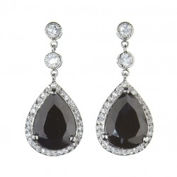 Decadence Earrings Black - Prive Bridal