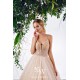 Beaded Criss Cross Back Tulle Embroidered Wedding Gown