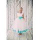 Flower Petal Dress with Sash Flower Girl Dress