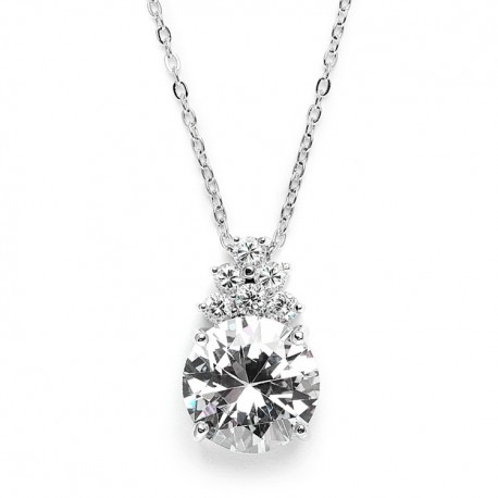 Bold CZ Bridal or Bridesmaid Necklace Pendant