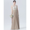 Lace Chiffon Two Tone Bridesmaid Dress