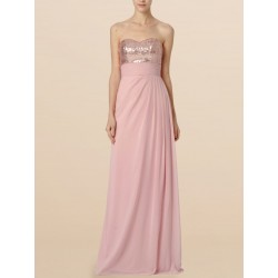 Sweetheart Sequin Chiffon Bridesmaid Dress