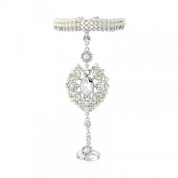 Gatsby Opulence Pearl Hand Bracelet