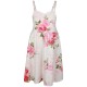 Cream Vintage Floral Backless Flower Girl Dress