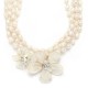 Exotic Freshwater Pearl Bridal Necklace with Flowers
