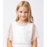 Pearl Beaded Organza Cape