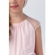 Chiffon Ilusion Beaded Flower Girl Dress