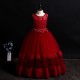 Tiered Beaded Lace Tulle Flower Girl Dress