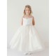 Lace Tulle Dress with Sheer Illusion Neckline