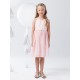 Chiffon Ilusion Beaded Flower Girl Dress