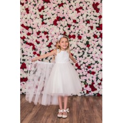 Detachable Tulle Beaded Over Skirt Wrap Around