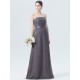 Strapless Lace Chiffon Bridesmaid Dress
