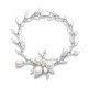 Freshwater Pearls with CZ Leaves Bracelet