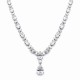 Shimmering Pear & Oval CZ Bridal Statement Necklace