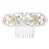 Willow Gatsby Crystal and Pearl Hair Comb
