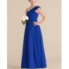 Floral One Shoulder Chiffon Junior Bridesmaid Dress