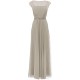 Beaded Illusion Neckline Chiffon Bridesmaid Dress