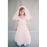 Floral Rosette First Communion Dress