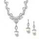 Vintage CZ Pave Ribbons Necklace Set