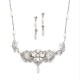 Lombard Bridal Set Freshwater Pearl & Crystal Wedding Necklace & Earrings Set