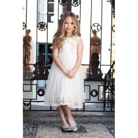 Vintage Boho Flower Girl Dress