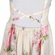 Cream Vintage Floral Backless Flower Girl Dress