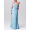 Floral Lace Halter Chiffon Bridesmaid Dress