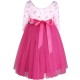 Lavender Tulle 3/4 Sleeve Floral Flower Girl Dress