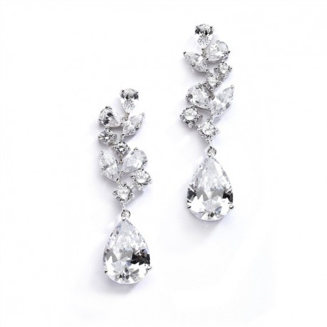 Magnificent Cubic Zirconia Red Carpet Dangle Earrings