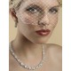 CZ Bridal Necklace with CZ Marquis Flowers