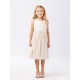 Chiffon Ilusion Beaded Flower Girl Dress