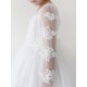 Long Sleeve Lace Key Hole Back First Communion Dress