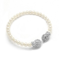 earl Wedding Bracelet with Crystal Pave Accents
