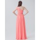 One Shoulder Pleated Chiffon Bridesmaid Dress