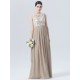 Lace Chiffon Two Tone Bridesmaid Dress