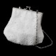 Ivory Floral Lace Bridal Purse with Pearls