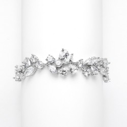 Glamourous Cubic Zirconia Mosaic Vine Bracelet