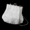 Ivory Floral Lace Bridal Purse with Pearls
