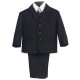 Black 3-Button 5-piece Formal Suit