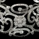 Silver Floral CZ Vintage Bangle Bracelet