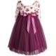 Lavender Tulle 3/4 Sleeve Floral Flower Girl Dress