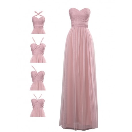 Convertible Criss Cross Chiffon Tulle Infinity Bridesmaid Dress