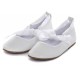 Ivory Ballerina Slippers with ribbon tie