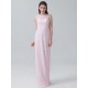 Key Hole Back Illusion Lace Bridesmaid Dress