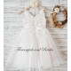 Lace Spaghetti Straps Flower Girl Dresses with belt