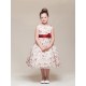 Ivory R ose Floral Printed Vintage Flower Girl Dress